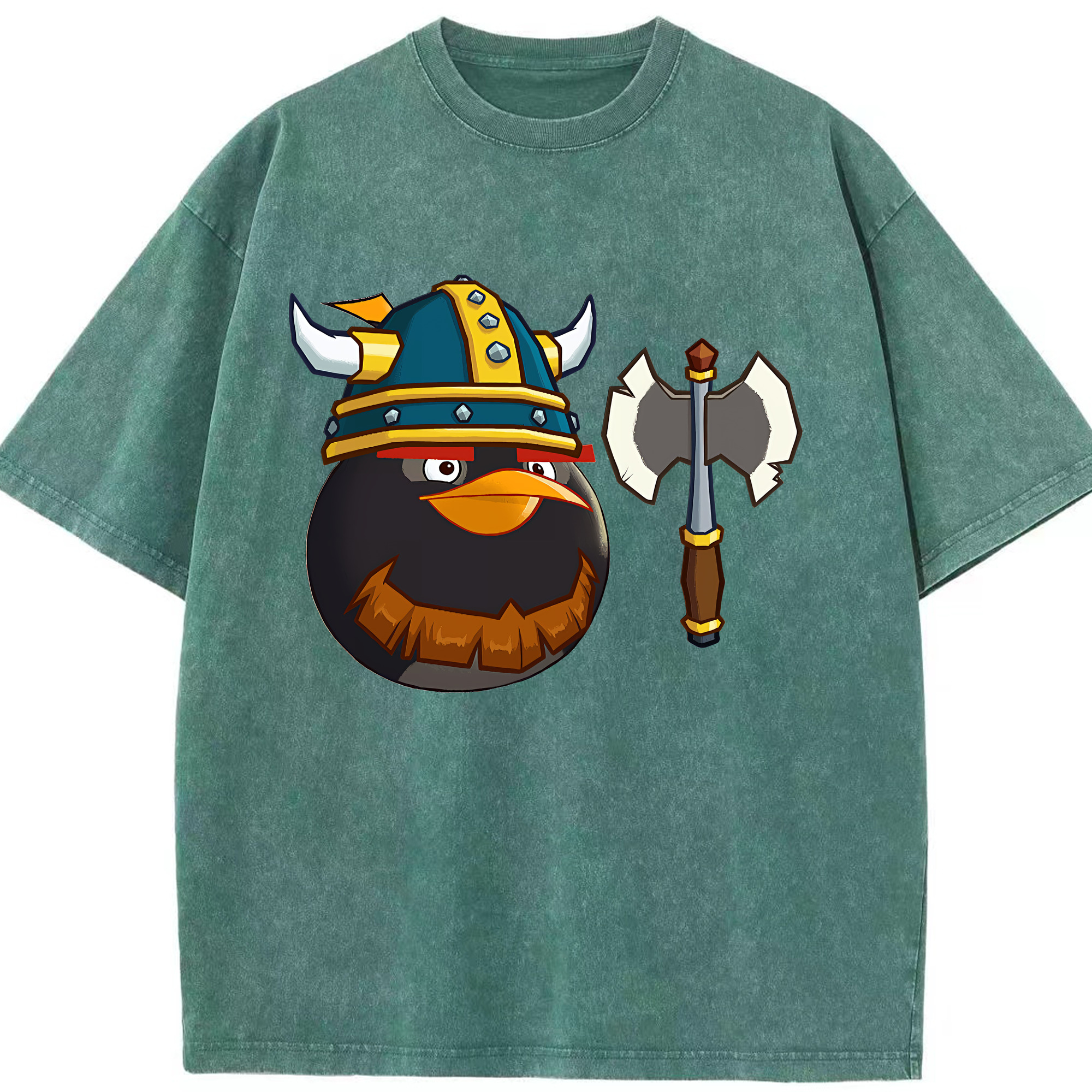 （画像用） Angry Birds アングリーバード 綿100% ヴィンテージ風 半袖Tシャツ（フロントプリント）